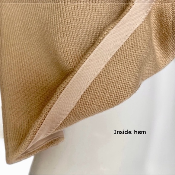 NWOT ADEAM From the Runway Japanese Cutout Tied Shoulder Sweater in Tan size S - Picture 11 of 13